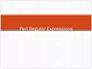 Perl Regular Expressions