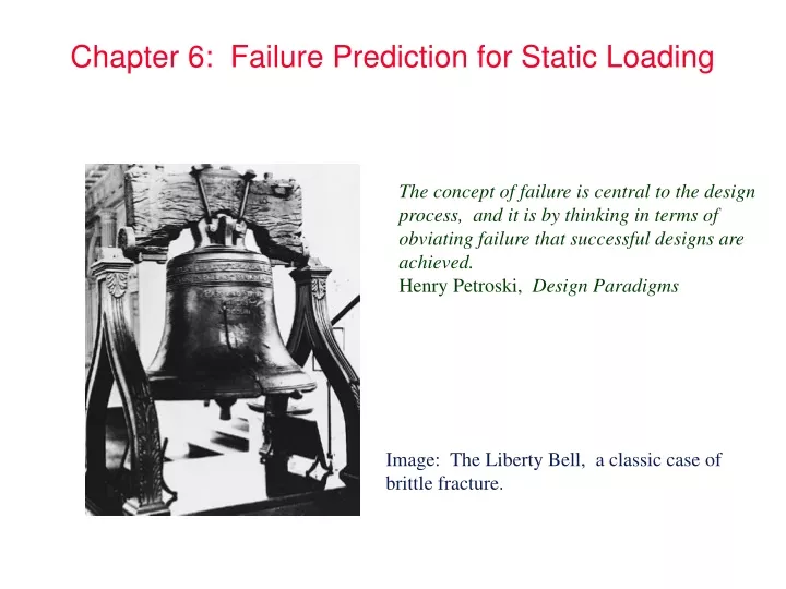 chapter 6 failure prediction for static loading