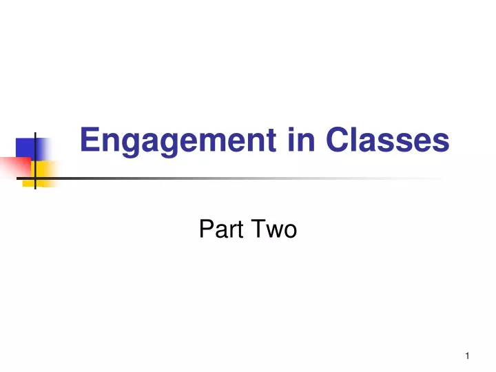 engagement in classes