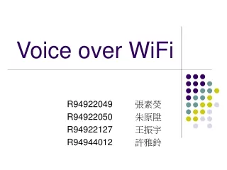 Voice over WiFi