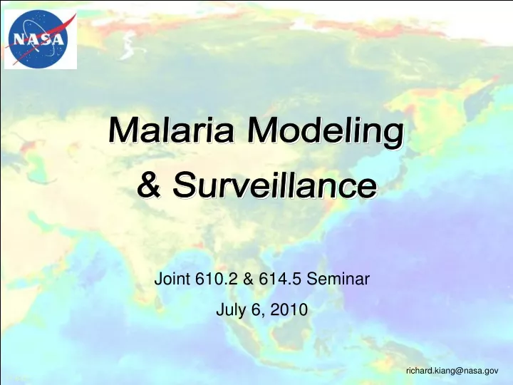malaria modeling