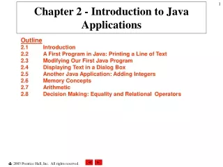 Chapter 2 - Introduction to Java Applications