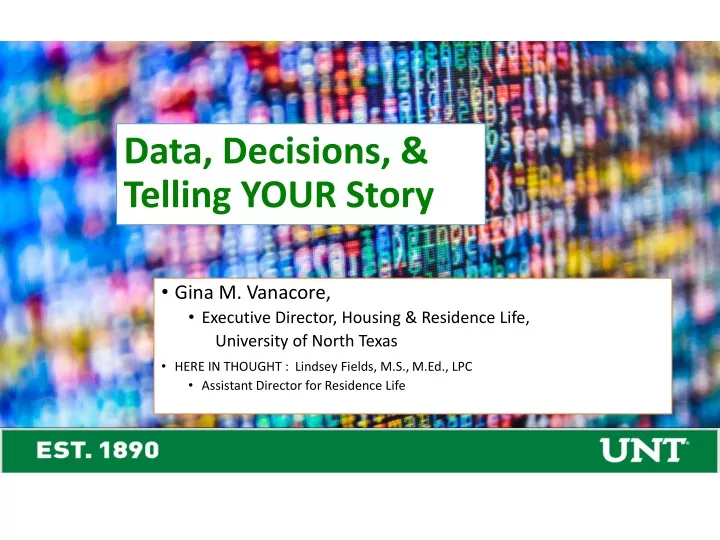 data decisions telling your story