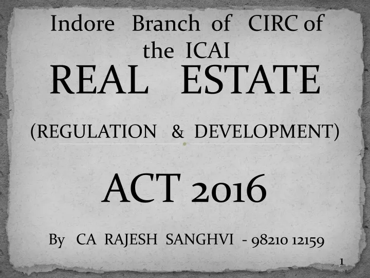 indore branch of circ of the icai