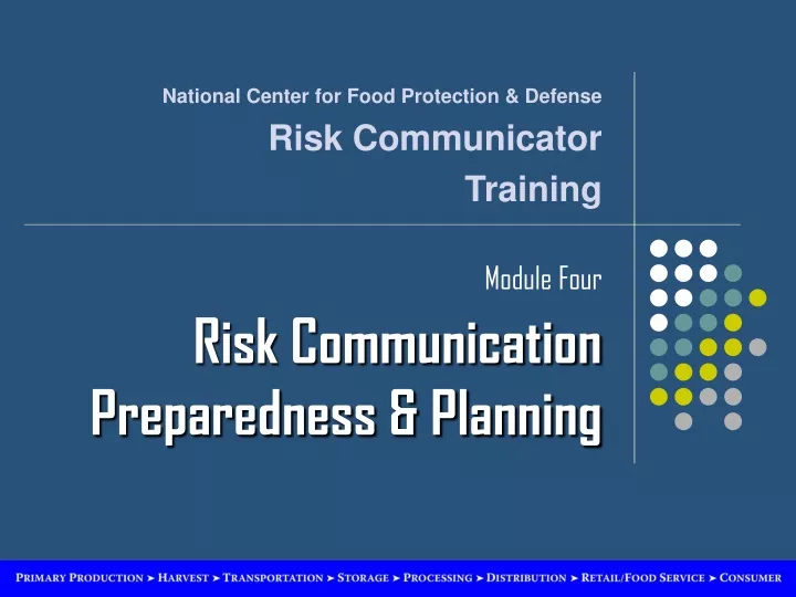 module four risk communication preparedness planning