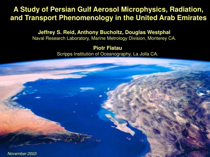 a study of persian gulf aerosol microphysics