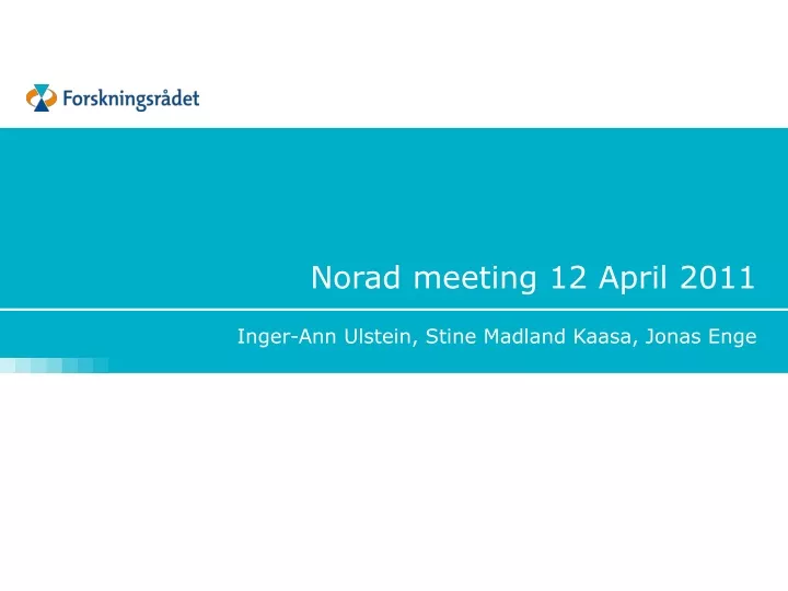 norad meeting 12 april 2011