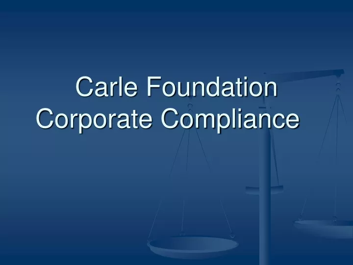 carle foundation corporate compliance