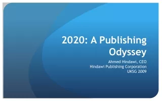 2020: A Publishing Odyssey