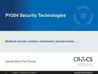 PV204 Security Technologies