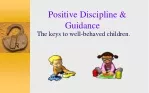 Positive Discipline &amp; Guidance - slide 1