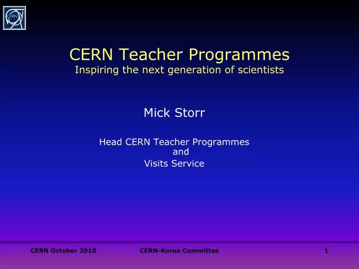cern teacher programmes inspiring the next generation of scientists