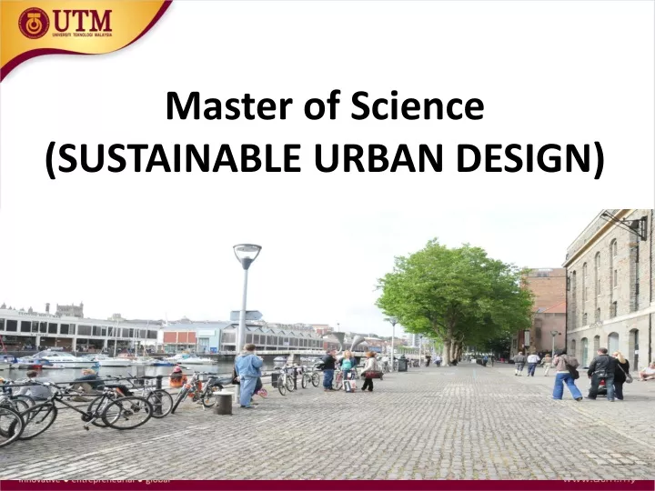 master of science sustainable urban design