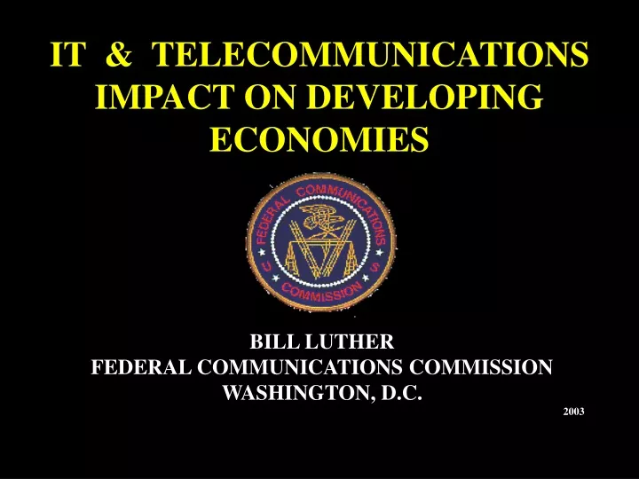 it telecommunications impact on developing economies