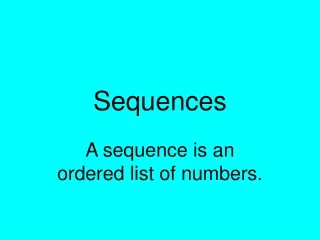 Sequences