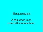 Sequences - slide 1