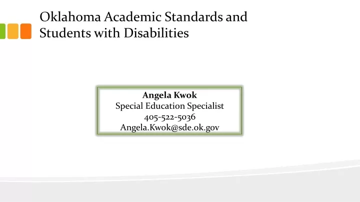 oklahoma academic standards and students with disabilities