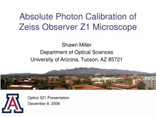 Absolute Photon Calibration of Zeiss Observer Z1 Microscope