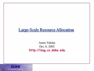 Large-Scale Resource Allocation