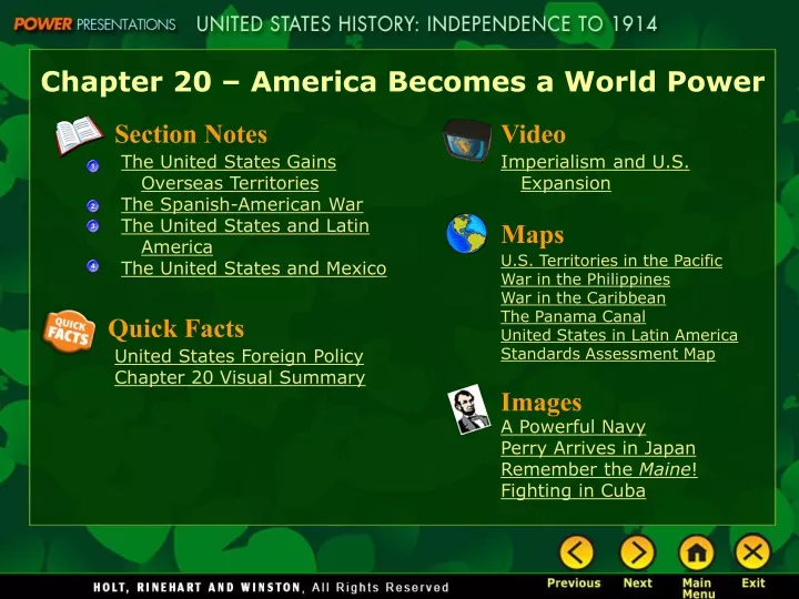chapter 20 america becomes a world power