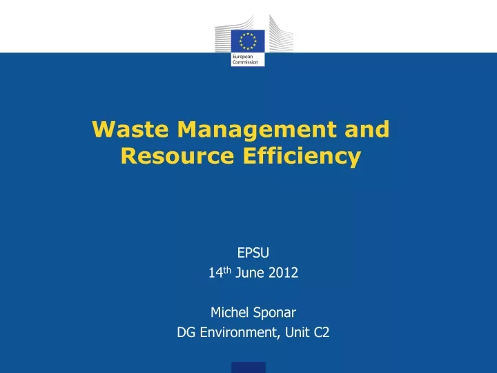 waste management and resource efficiency