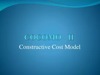 COCOMO - II