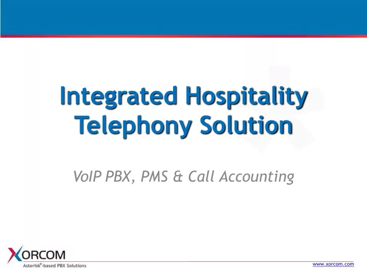 integrated hospitality telephony solution
