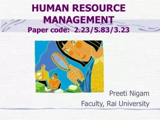 HUMAN RESOURCE MANAGEMENT Paper code:  2.23/5.83/3.23