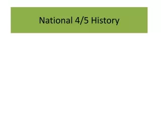 National 4/5 History