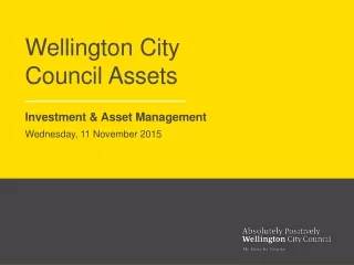 Wellington City  Council Assets