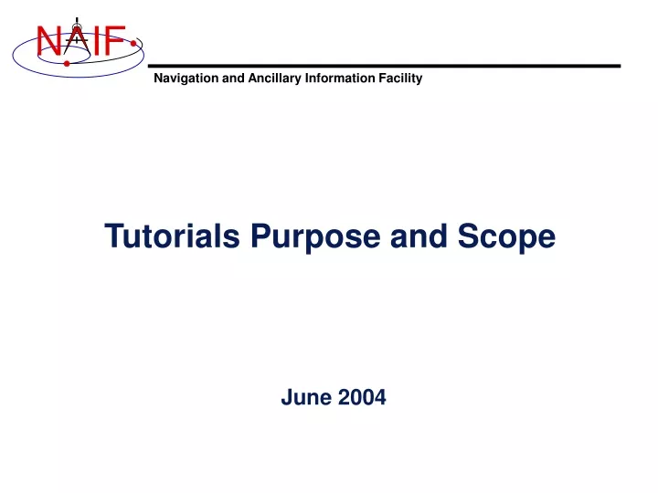 tutorials purpose and scope