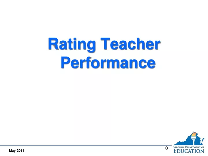 rating teacher performance