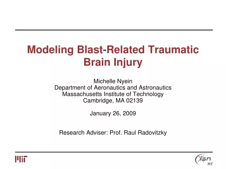 modeling blast related traumatic brain injury