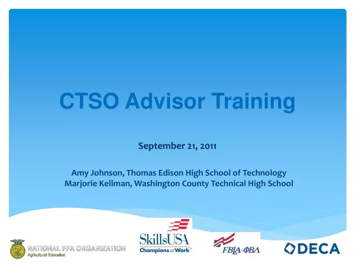 ctso advisor training