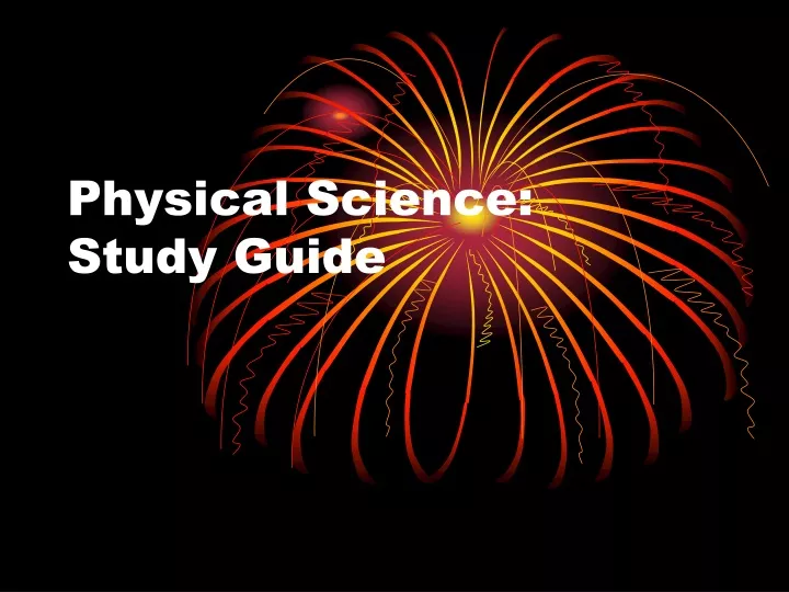 physical science study guide
