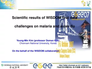 Scientific results of WISDOM first data challenges on malaria and avian flu