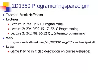 2D1350 Programeringsparadigm