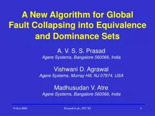 A New Algorithm for Global  Fault Collapsing into Equivalence  and Dominance Sets