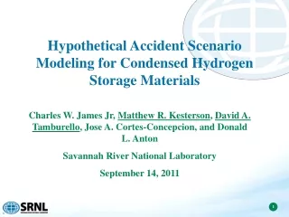 Hypothetical Accident Scenario Modeling for Condensed Hydrogen Storage Materials