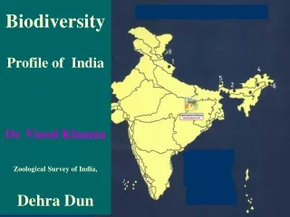 Biodiversity Profile of  India Dr. Vinod Khanna Zoological Survey of India,  Dehra Dun