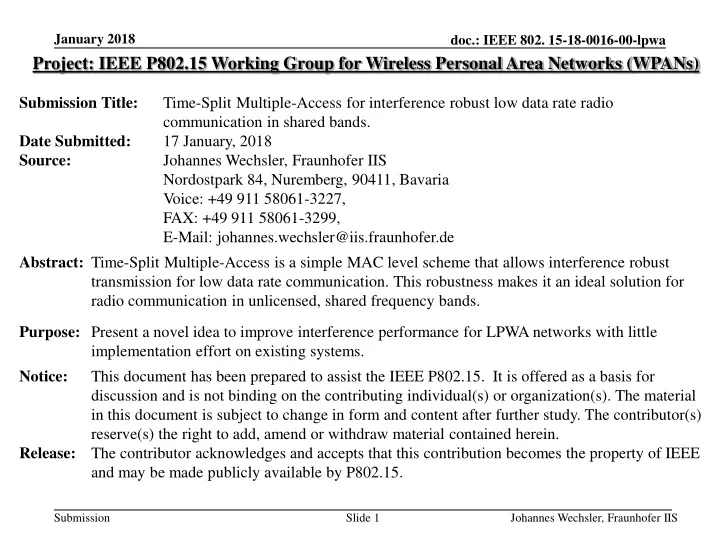 project ieee p802 15 working group for wireless