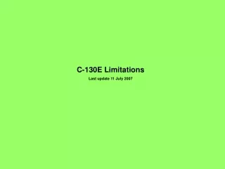 C-130E Limitations Last update 11 July 2007