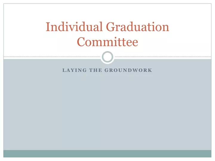 individual graduation committee