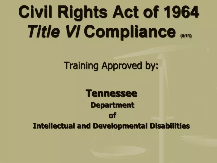 civil rights act of 1964 title vi compliance 6 11