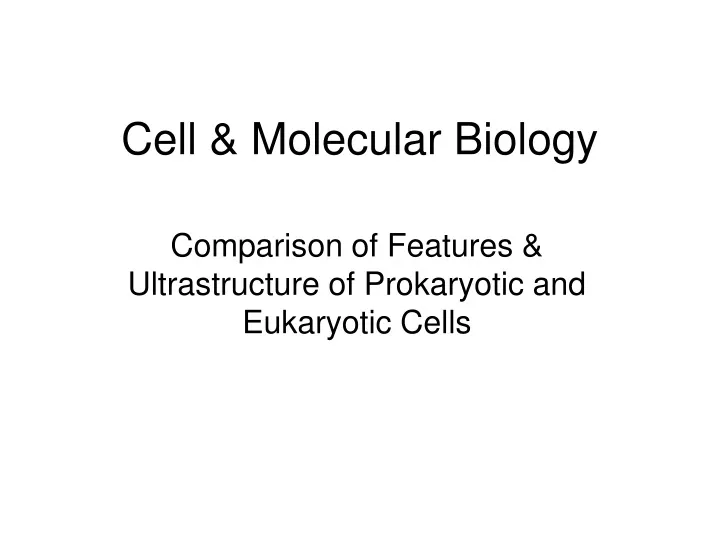cell molecular biology