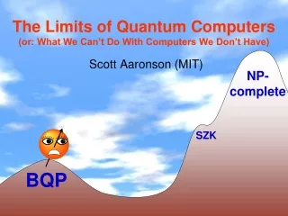 The Limits of Quantum Computers (or: What We Can’t Do With Computers We Don’t Have)