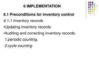 6 IMPLEMENTATION