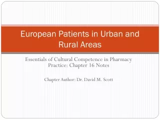 European Patients in Urban and Rural Areas