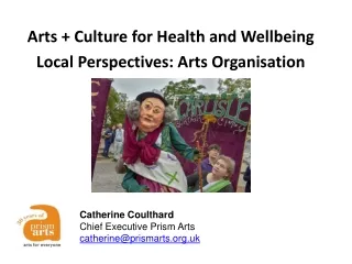 Arts + Culture for Health and Wellbeing Local Perspectives: Arts Organisation