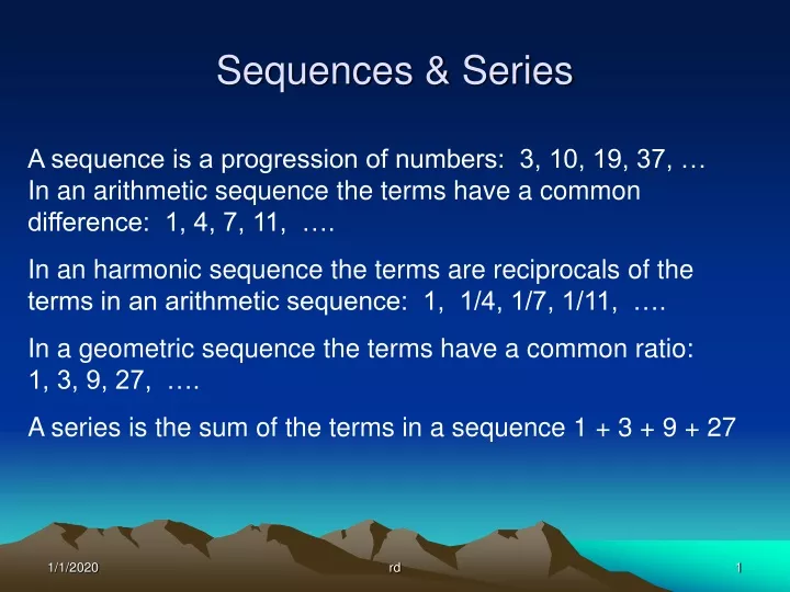 sequences series